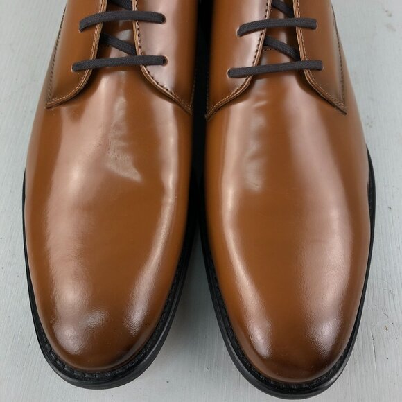Express NWT Men\'s Size 11 Brown Leather Lace-Up Plain Toe Oxfords Dress Shoes main image 14